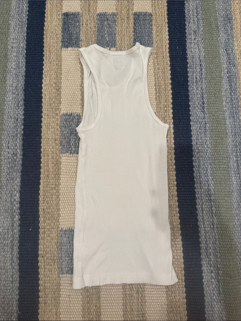 Place White Ribbed Tank very stretchy material - Picture 3 of 3